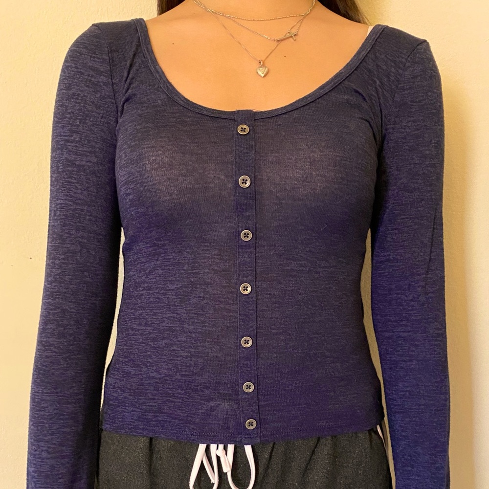 "Hollister Slim Button Up Tee"